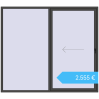 Preisgestaltung Terrassentüren 2500x2200 mm REHAU SYNEGO SLIDE BASALT_GREY beidseitig. Preis: 2.554,55 €