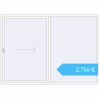Preisgestaltung Terrassentüren 2740x1950 mm PATIO DOOR REHAU SYNEGO RAL 9016 Traffic white beidseitig. Preis: 2.755,61 €