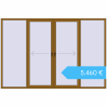 Preisgestaltung Terrassentüren 3300x2200 mm Patio door (REHAU SYNEGO) LIGHT_OAK beidseitig. Preis: 5.459,52 €