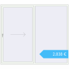 Preisgestaltung Terrassentüren 2500x2200 mm PATIO DOOR REHAU SYNEGO RAL 9016 Traffic white beidseitig. Preis: 2.837,65 €