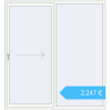 Preisgestaltung Terrassentüren 1980x2120 mm PATIO DOOR REHAU BRILLANT DESIGN RAL 9016 Traffic white beidseitig. Preis: 2.247,09 €