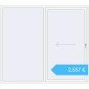 Preisgestaltung Terrassentüren 2500x2200 mm PATIO DOOR REHAU BRILLANT DESIGN RAL 9016 Traffic white beidseitig. Preis: 2.556,65 €