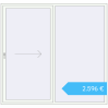 Preisgestaltung Terrassentüren 2200x2100 mm PATIO DOOR REHAU SYNEGO RAL 9016 Traffic white beidseitig. Preis: 2.596,40 €
