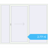 Preisgestaltung Terrassentüren 2600x2200 mm PATIO DOOR REHAU SYNEGO RAL 9016 Traffic white beidseitig. Preis: 2.771,20 €