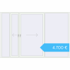 Preisgestaltung Terrassentüren 3300x2200 mm PATIO DOOR REHAU BRILLANT DESIGN RAL 9016 Traffic white beidseitig. Preis: 4.699,79 €
