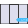 Preisgestaltung Terrassentüren 3020x2200 mm Patio door (REHAU Brillant Design) BLACK_STRUCTURAL beidseitig. Preis: 2.591,56 €