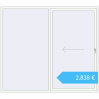 Preisgestaltung Terrassentüren 2500x2200 mm PATIO DOOR REHAU SYNEGO RAL 9016 Traffic white beidseitig. Preis: 2.837,65 €