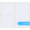Preisgestaltung Terrassentüren 2400x2100 mm PATIO DOOR REHAU BRILLANT DESIGN RAL 9016 Traffic white beidseitig. Preis: 2.416,65 €