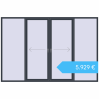 Preisgestaltung Terrassentüren 3300x2200 mm PATIO DOOR REHAU SYNEGO ANTHRACITE_GREY_STRUKTURAL beidseitig. Preis: 5.929,16 €