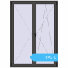 Preisgestaltung Balkontüren 1500x2100 mm KORSA ENERGY-SAVING (REHAU SYNEGO MD) BALKON DOOR BASALT_GREY beidseitig. Preis: 891,93 €