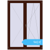 Preisgestaltung Balkontüren 1500x2100 mm BALCONY DOOR REHAU SYNEGO BLACK_CHERRY beidseitig. Preis: 943,38 €