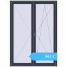 Preisgestaltung Balkontüren 1500x2100 mm KORSA ENERGY-SAVING (REHAU SYNEGO MD) BALKON DOOR ANTHRACITE_GREY_STRUKTURAL beidseitig. Preis: 984,42 €