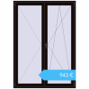 Preisgestaltung Balkontüren 1500x2100 mm BALCONY DOOR REHAU SYNEGO BLACK_BROWN beidseitig. Preis: 943,38 €