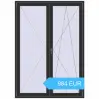 Preisgestaltung Balkontüren 1500x2100 mm KORSA ENERGY-SAVING (REHAU SYNEGO MD) BALKON DOOR ANTHRACITE_GREY_GLATT beidseitig. Preis: 984.42 EUR