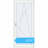 Preisgestaltung Balkontüren 900x2050 mm KORSA BASE (REHAU Euro-Design 60) BALKON DOOR RAL 9016 Traffic white beidseitig. Preis: 236,54 €