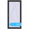 Preisgestaltung Balkontüren 1050x2150 mm BALCONY DOOR REHAU EURO 60 BLACK_STRUCTURAL beidseitig. Preis: 392,57 €