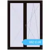 Preisgestaltung Balkontüren 1500x2100 mm KORSA ENERGY-SAVING (REHAU SYNEGO MD) BALKON DOOR BLACK_BROWN beidseitig. Preis: 891.93 EUR