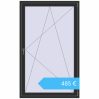 Preisgestaltung Balkontüren 1200x1950 mm KORSA BASE (REHAU Euro-Design 60) BALKON DOOR BLACK_STRUCTURAL beidseitig. Preis: 485,20 €