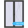 Preisgestaltung Balkontüren 1500x2100 mm KORSA ENERGY-SAVING (REHAU SYNEGO MD) BALKON DOOR BASALT_GREY beidseitig. Preis: 891.93 EUR