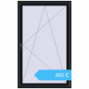 Preisgestaltung Balkontüren 1200x1950 mm KORSA BASE (REHAU Euro-Design 60) BALKON DOOR BLACK_COOL_110L-2 beidseitig. Preis: 485,20 €