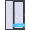 Preisgestaltung Haustüren 1400x2100 mm DOOR KORSA OPTIMUM (REHAU Brillant Design) ANTHRACITE_GREY_STRUKTURAL beidseitig. Preis: 1 113.76 EUR