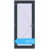 Preisgestaltung Haustüren 900x2100 mm DOOR KORSA OPTIMUM (REHAU Brillant Design) ANTHRACITE_GREY_STRUKTURAL beidseitig. Preis: 872,43 €