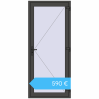 Preisgestaltung Einfach und Doppelglasschwingtüren 1000x2300 mm REHAU BASE 60 TERRACE (Т94) BASALT_GREY beidseitig. Preis: 590,34 €
