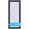 Preisgestaltung Einfach und Doppelglasschwingtüren 1000x2300 mm REHAU BASE 60 TERRACE (Т94) ANTHRACITE_GREY_STRUKTURAL beidseitig. Preis: 590,34 €