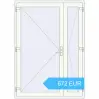 Preisgestaltung Einfach und Doppelglasschwingtüren 1500x2100 mm INTERIOR door (Т94/60) opens to the outside RAL 9016 Traffic white beidseitig. Preis: 671.53 EUR