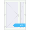 Preisgestaltung Einfach und Doppelglasschwingtüren 1500x2100 mm INTERIOR door (Т94/60) opens to the outside RAL 9016 Traffic white beidseitig. Preis: 671,53 €