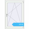 Preisgestaltung Kipp und Drehfenster 800x1200 mm REHAU BRILLANT DESIGN RAL 9016 Traffic white beidseitig. Preis: 210,14 €