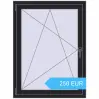 Preisgestaltung Kipp und Drehfenster 900x1200 mm REHAU EURO70 BLACK_ULTI-MATT beidseitig. Preis: 250.41 EUR