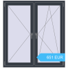 Preisgestaltung Kipp und Drehfenster 1300x1400 mm REHAU SYNEGO MD 80 ANTHRACITE_GREY_STRUKTURAL beidseitig. Preis: 651.17 EUR