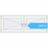 Preisgestaltung Kipp und Drehfenster 1600x600 mm REHAU OPTIMUM EURO-DESIGN 70 RAL 9016 Traffic white beidseitig. Preis: 239,90 €
