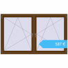 Preisgestaltung Kipp und Drehfenster 2000x1200 mm REHAU OPTIMUM EURO-DESIGN 70 WALNUT beidseitig. Preis: 586,64 €
