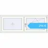 Preisgestaltung Kipp und Drehfenster 1600x600 mm REHAU ENERGY-SAVING SYNEGO MD RAL 9016 Traffic white beidseitig. Preis: 294,44 €