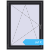 Preisgestaltung Kipp und Drehfenster 900x1200 mm REHAU OPTIMUM EURO-DESIGN 70 BLACK_ULTI-MATT beidseitig. Preis: 260,91 €