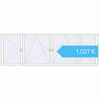 Preisgestaltung Kipp und Drehfenster 4080x1380 mm REHAU OPTIMUM EURO-DESIGN 70 RAL 9016 Traffic white beidseitig. Preis: 1.027,37 €