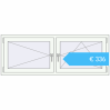 Preisgestaltung Kipp und Drehfenster 1600x600 mm REHAU ENERGY-SAVING SYNEGO MD RAL 9016 Traffic white beidseitig. Preis: 335,82 €