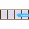 Preisgestaltung Kipp und Drehfenster 4000x1400 mm REHAU EURO70 WALNUT beidseitig. Preis: 1 206.12 EUR