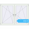 Preisgestaltung Kipp und Drehfenster 1600x1200 mm REHAU BRILLANT DESIGN RAL 9016 Traffic white beidseitig. Preis: 406,12 €