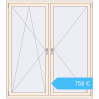 Preisgestaltung Kipp und Drehfenster 1600x1800 mm REHAU BRILLANT DESIGN CREAME_WHITE_50L-2 beidseitig. Preis: 758,13 €