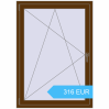 Preisgestaltung Kipp und Drehfenster 1000x1400 mm REHAU EURO70 WALNUT beidseitig. Preis: 316.16 EUR