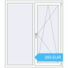 Preisgestaltung Kipp und Drehfenster 1300x1500 mm REHAU EURO70 RAL 9016 Traffic white beidseitig. Preis: 268.69 EUR