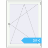 Preisgestaltung Kipp und Drehfenster 1010x1360 mm REHAU ENERGY-SAVING SYNEGO MD RAL 9016 Traffic white beidseitig. Preis: 289,12 €