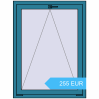 Preisgestaltung Kipp und Drehfenster 900x1200 mm REHAU EURO70 BRILLIANT_BLUE beidseitig. Preis: 255.4 EUR