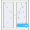 Preisgestaltung Kipp und Drehfenster 1300x1400 mm REHAU ENERGY-SAVING SYNEGO MD RAL 9016 Traffic white beidseitig. Preis: 477,13 €