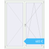 Preisgestaltung Kipp und Drehfenster 1800x2180 mm REHAU BRILLANT DESIGN RAL 9016 Traffic white beidseitig. Preis: 683,26 €