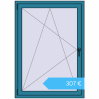 Preisgestaltung Kipp und Drehfenster 1000x1400 mm REHAU OPTIMUM EURO-DESIGN 70 BRILLIANT_BLUE beidseitig. Preis: 307,02 €