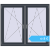 Preisgestaltung Kipp und Drehfenster 1400x1200 mm REHAU ENERGY-SAVING SYNEGO MD ANTHRACITE_GREY_STRUKTURAL beidseitig. Preis: 648,45 €